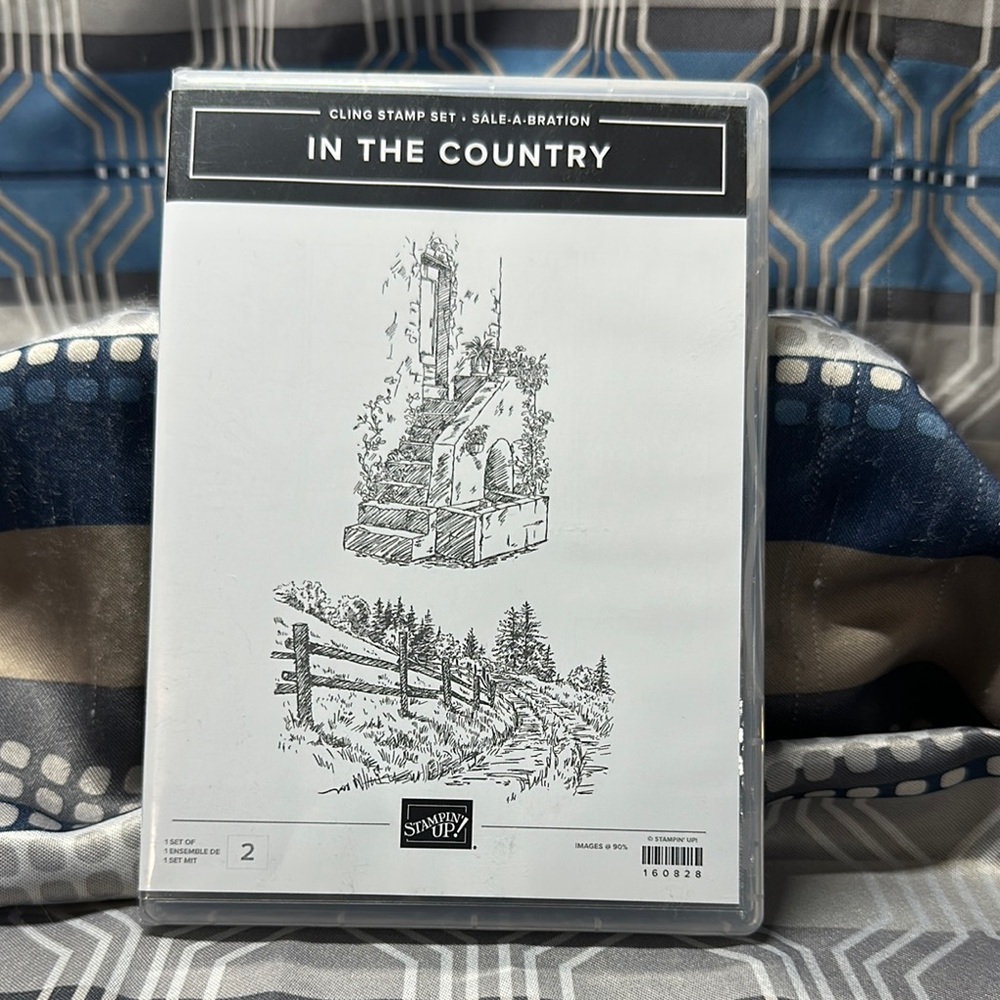 Stampin' Up! In The Country Cling Stamp Set - Black and White